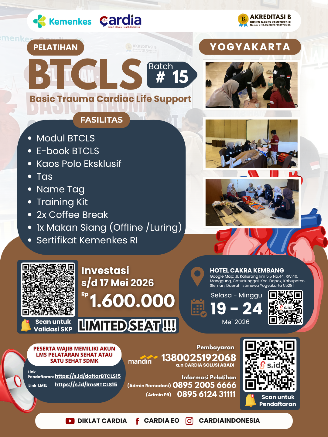 Gambar Pelatihan Basic Trauma Cardiac Life Support (BTCLS) Batch 15